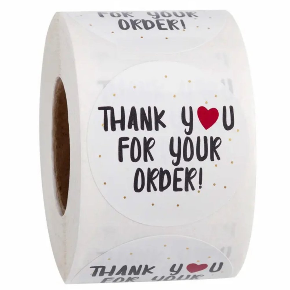500 pcs Thank you for your order stickers